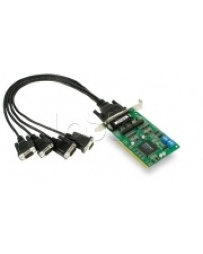 Плата 4-х портовая промышленная RS-232/422/485 для шины Universal PCI + кабель Moxa CP-134U-DB9M в Нефтеюганске Сетевые карты Pintop.ru
