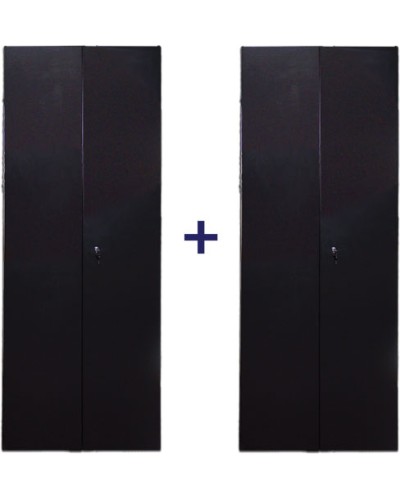 Комплект дверей 42U, 800 мм, черный, передняя - распашная металл, задняя - распашная металл TWT TWT-CBB-DR42-8x-S-M1 в Нефтеюганске Аксессуары для стоек и шкафов Pintop.ru