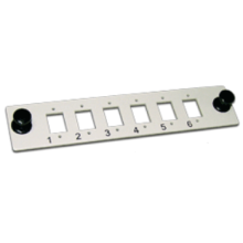 Панель адаптерная на 6 ST адаптеров, серая LANMASTER LAN-FP-ST