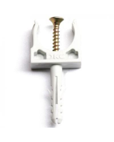 Держатель с защелкой и дюбелем, д.25 мм DKC 51325R5 в Нефтеюганске Держатели, клипсы, скобы Pintop.ru