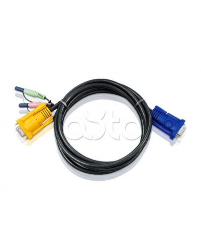 КВМ-кабель с интерфейсами передачи звука, VGA (5м) ATEN 2L-5205A в Нефтеюганске Видеоусилители, Модуляторы, Делители Pintop.ru
