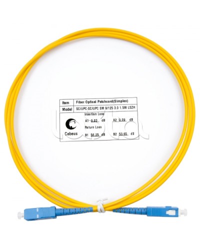 Шнур оптический simplex SC-SC 9/125 SM 1,5 м LSZH Cabeus FOP(s)-9-SC-SC-1,5M в Нефтеюганске Патч-корды оптические Pintop.ru