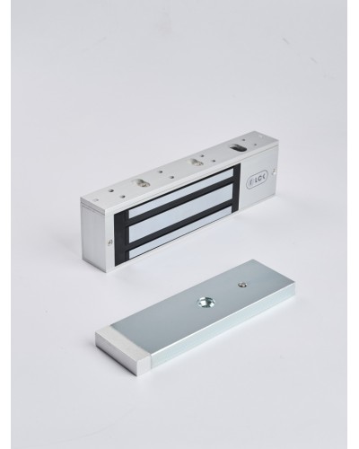 R-Lock RL-EM500-LSS - Электромагнитный замкок, 500кг, DC12/24B, цвет серебристый сатинированный алюминий RAL 7047, два датчика втроены в корпус замка: датчик Холла и магнито-контактный датчик в Нефтеюганске Электромагнитные замки Pintop.ru