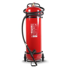 Огнетушитель ПОЖТЕХНИКА ОП-100(з) МИГ на тележке с перекрывным стволом (10А, 233В-2, С, Е) (баллон 125л., ОТВ-100кг)