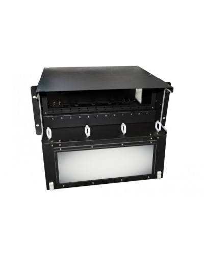 Патч-панель 19” универсальная Hyperline FO-19BX-4U-F2-12xSLT-W120H32-EMP в Нефтеюганске Кросс оптический Pintop.ru