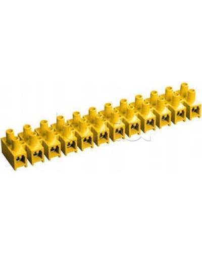 Зажим винтовой ЗВИ-3 н/г 1,0-2,5 мм2 (12пар) желтый IEK UZV7-003-04 в Нефтеюганске Клеммные колодки Pintop.ru