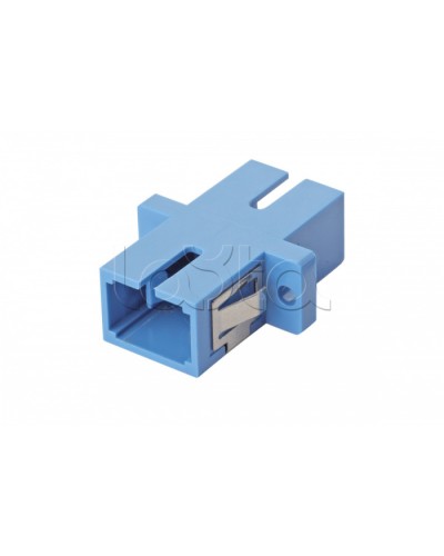 Оптический адаптер OS2, симплекс SC, с фланцами, синий Eurolan (36A-S2-SC-02BU) в Нефтеюганске Проходные адаптеры и розетки оптические Pintop.ru