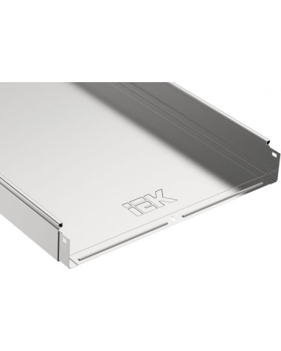 ESCA Лоток перфорированный 80х400х3000 RAL 9016 IEK (CLPK10-080-400-3) в Нефтеюганске Аксессуары для лотков Pintop.ru