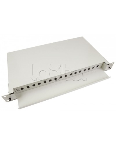 Бокс оптический 19, 1U на 16 SC/2xLC портов Cabeus ODF-19-16-SC в Нефтеюганске Кросс оптический Pintop.ru