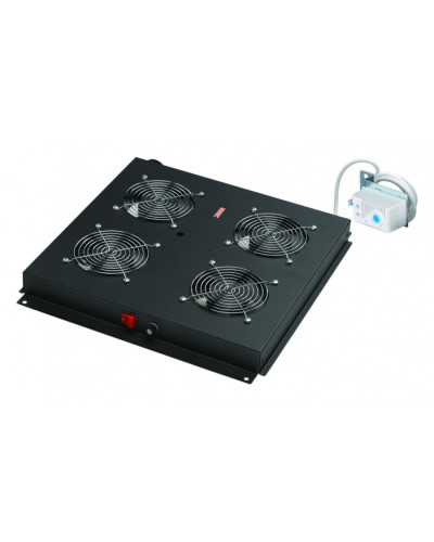 Вентилятор 4-х мод. с мех. терм., со шнуром пит. 1,8м, вилка Shuko, чер. Datarex DR-452411 в Нефтеюганске Вентиляторные модули Pintop.ru