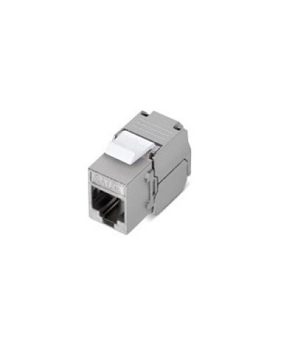 Вставка Keystone Jack RJ-45(8P8C), категория 5e, 110 IDC, угол заделки 180 градусов, без инструмента (Toolless), экранированная, белая в Нефтеюганске Модули Keystone Pintop.ru