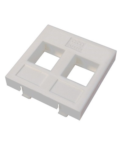 Адаптер Mosaic 45 х 45 мм для модуля Keystone, 2 порта, белый Datarex DR-5303 в Нефтеюганске Коммутационные изделия Pintop.ru