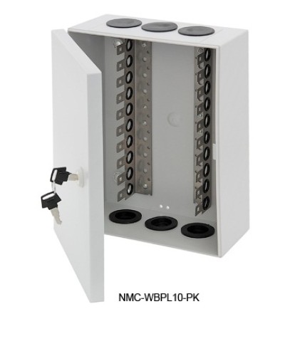 Щит распределительный настенный 10 плинтов NIKOMAX (NMC-WBPL10-PK) в Нефтеюганске Щиты электрические Pintop.ru