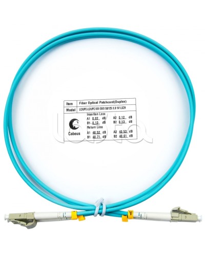 Патч-корд волоконно-оптический MM 50/125 duplex LC-LC LSZH (1м) Cabeus FOP-50-LC-LC-1m в Нефтеюганске Патч-корды оптические Pintop.ru