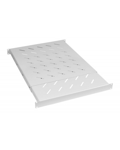 Полка 19 перфорированная глубиной 600-1000 ммдо 100кг, цвет серый (RAL 7035) Cabeus (SH-J018-SS-600-100KG) в Нефтеюганске Полки для шкафов и стоек Pintop.ru