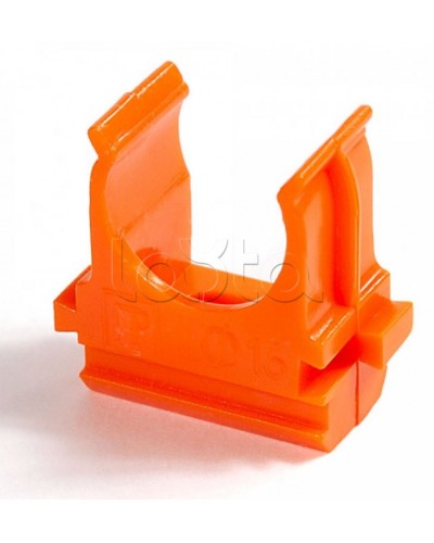 Крепёж-клипса для труб АБС-пластик оранжевая д16 в малой упаковке (10шт/1000шт уп/кор) Промрукав (PR13.0066) в Нефтеюганске Держатели, клипсы, скобы Pintop.ru