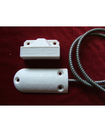 Датчик положения магнитогерконовый Магнито-Контакт ДПМ-3 исп. 06 (металлорукав из нержавеющей стали) в Нефтеюганске Извещатели охранные Pintop.ru