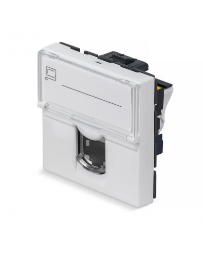 Модуль Keystone Jack RJ-45(8P8C), 180 градусов, категория 6a Cabeus (KJ-RJ45-Cat.6a-180T-FP-L-45) в Нефтеюганске Модули Keystone Pintop.ru