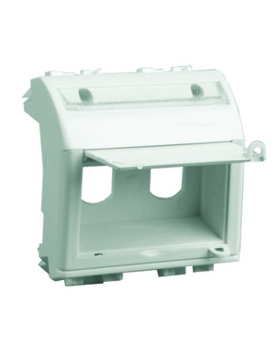 Адаптер для двух оптоволоконных разъемов типа ST, белый, 2 мод. DKC 76615B в Нефтеюганске Аксессуары для кабель-канала Pintop.ru