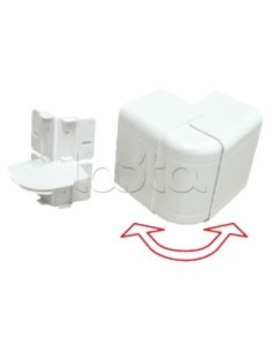 Угол внешний изменяемый 100х55 с задней стенкой и разделителем для кабель-канала серии ARC-LAN, огнестойкость E15-E110 Экопласт 576211-E110 в Нефтеюганске Аксессуары для кабель-канала Pintop.ru