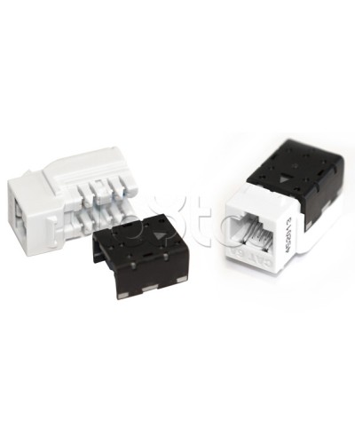 Вставка Keystone Jack RJ-45(8P8C), категория 6A, 110 IDC черная Hyperline (KJNE-8P8C-C6A-90-BK) в Нефтеюганске Модули Keystone Pintop.ru