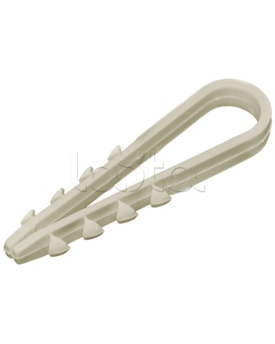 Дюбель-хомут 5-8 мм нейлон белый (100шт) IEK UHH35-5-8-100 в Нефтеюганске Стяжки-хомуты Pintop.ru