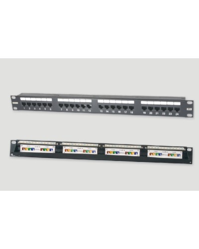 Патч-панель 19, 1U, 24xRJ45 категория 6 Eurolan (27B-U6-24BL) в Нефтеюганске Патч панель Pintop.ru
