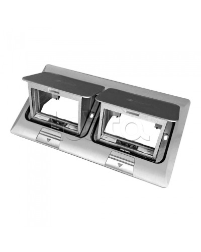 Люк в пол на 2x2 поста (45х45мм) в комплекте с коробкой и суппортом, сталь Экопласт (70027) в Нефтеюганске Системы лючков и колонн Pintop.ru