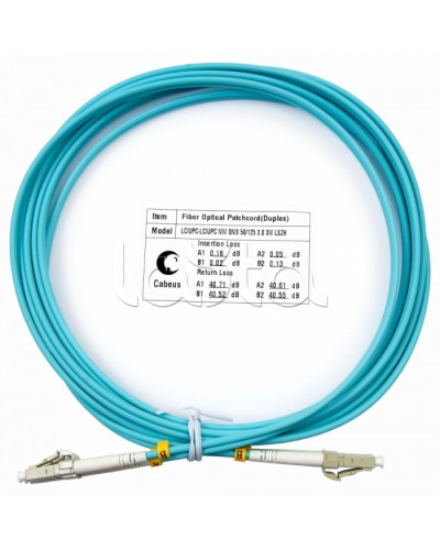 Патч-корд волоконно-оптический MM 50/125 duplex LC-LC LSZH (3м) Cabeus FOP-50-LC-LC-3m в Нефтеюганске Патч-корды оптические Pintop.ru