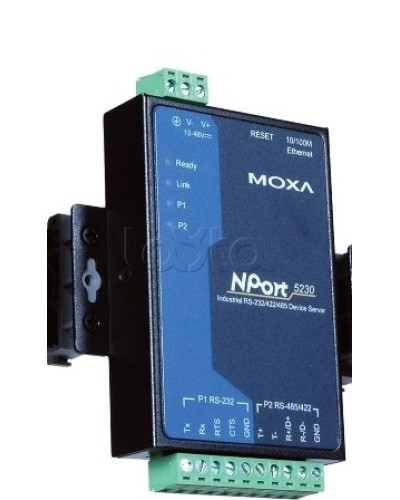 Сервер 2-портовый RS-232 + RS-422/485 в Ethernet Moxa NPort 5230-T в Нефтеюганске Дополнительное оборудование для ОПС Pintop.ru