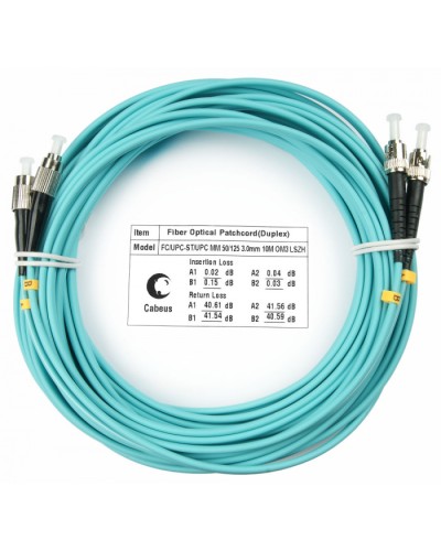 Шнур оптический duplex FC-ST 50/125 mm OM3 20м LSZH Cabeus FOP-50-FC-ST-20m в Нефтеюганске Патч-корды и пигтейлы Pintop.ru