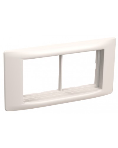 Рамка и суппорт для кабель-канала Праймер на 4 модуля, 60 мм белый IEK (CKK-40D-RSU4-060-K01) в Нефтеюганске Распределительные коробки Pintop.ru