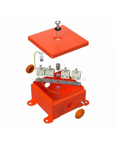 Коробка металлическая огнестойкая 70-0360-FR10.0-4 Е15-Е120 110х110х65 Промрукав (70-0360-FR10.0-4) в Нефтеюганске Огнестойкие кабельные линии Pintop.ru