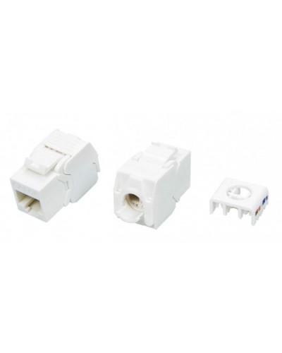 Вставка Keystone Jack RJ-45(8P8C) Hyperline KJ8-8P8C-C6A-180-TLS-WH в Нефтеюганске Модули Keystone Pintop.ru