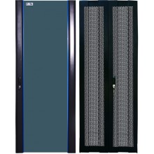 Комплект дверей 42U, 600 мм, черный, передняя - стекло, задняя - распашная перфорированна TWT TWT-CBB-DR42-6x-S-GP