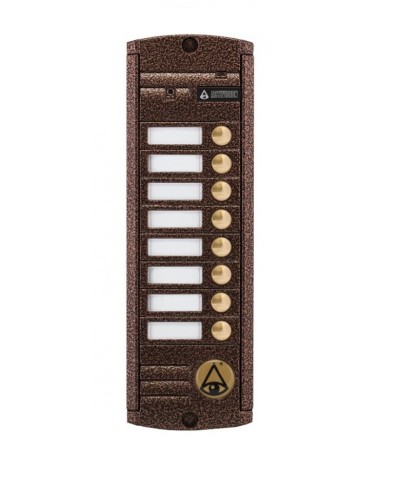 Видеопанель вызывная накладная цветная на 8 абонентов Activision AVP-458 (PAL, медь) в Нефтеюганске Вызывные видеопанели малоабонентные Pintop.ru