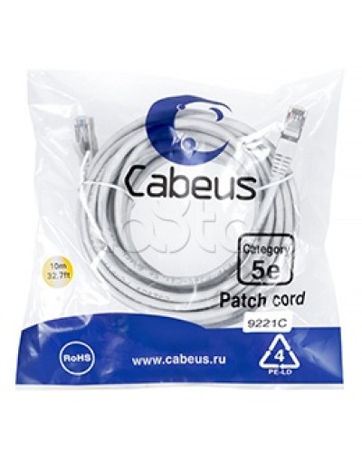 Патч-корд медный F/UTP кат.5е (20м) PVC (серый) Cabeus (PC-FTP-RJ45-Cat.5e-20m) в Нефтеюганске Патчкорды (медные) Pintop.ru