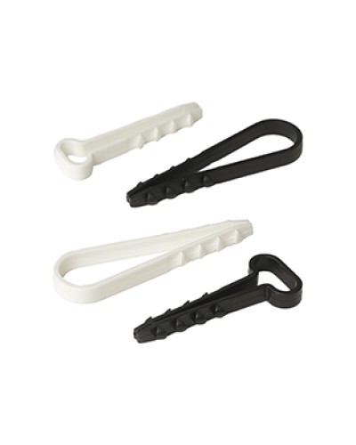 Дюбель-хомут для плоского кабеля 5-8 мм белый (100шт) Промрукав (PR08.6951) в Нефтеюганске Крепеж: Дюбели, шурупы, саморезы Pintop.ru