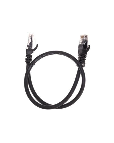 Патч-корд U/UTP, CAT 6, RJ45-RJ45, 26AWG, LSZH, черный, 0,5м REXANT 02-0292-05 в Нефтеюганске Патчкорды (медные) Pintop.ru