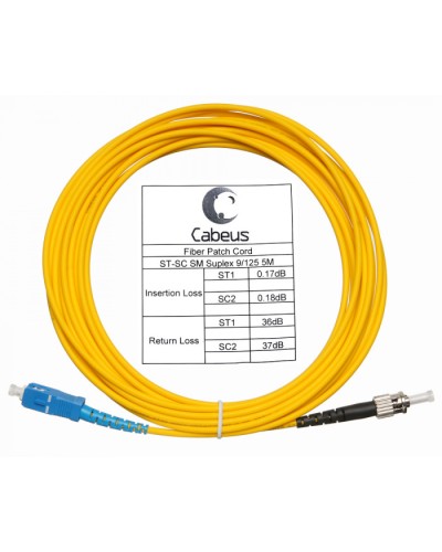 Шнур оптический simplex SC-ST 9/125 sm 10м LSZH Cabeus FOP(s)-9-SC-ST-10m в Нефтеюганске Патч-корды оптические Pintop.ru