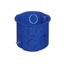 Коробка установочная для г/к D68x62мм с металл. лапками, межцентр 71мм, синий IP20 (1шт) Экопласт (44665-1)