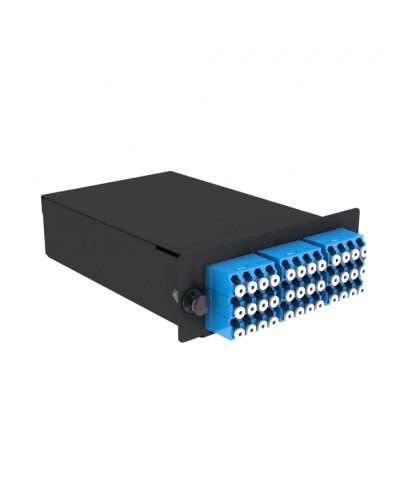 Кассета кроссовая 3 разъема черный Cabeus (FO-OM3-3x12MPO(m)/U-36xLC/U-A-BK) в Нефтеюганске Кросс оптический Pintop.ru