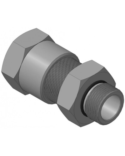 Кабельный ввод для бронированного кабеля с уплотнением внутренней оболочки кабеля резьбой G3/4, внешним диаметром кабеля D=18-22 мм и проходным диаметром кабеля d=8-12 мм Спектрон КВБ-22/12-М-G3/4 в Нефтеюганске Аксессуары для кабель-канала Pintop.ru