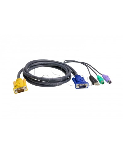 КВМ-кабель с интерфейсами PS/2, USB, VGA (1.2м) ATEN 2L-5301UP в Нефтеюганске Видеоусилители, Модуляторы, Делители Pintop.ru