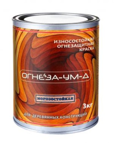 Краска огнезащитная вспучивающаясядля древесины Огнеза марки «ОГНЕЗА-УМ-Д» атмосферостойкая, ведро 3 кг., цвет серый в Нефтеюганске Огнезащитные краски Pintop.ru