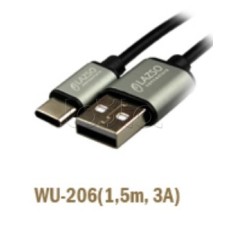 Кабель для передачи данных и зарядки LazsoWU-206(1,5m, 3А)