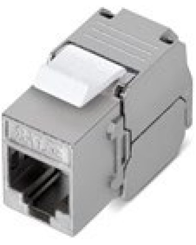 Вставка Keystone Jack RJ-45(8P8C), категория 6, 110 IDC, угол заделки 180 градусов, без инструмента (Toolless), экранированная, белая в Нефтеюганске Модули Keystone Pintop.ru