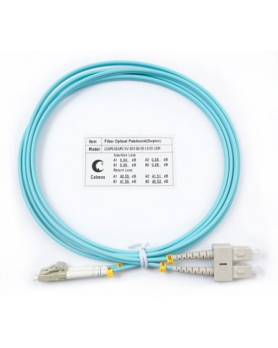 Шнур оптический duplex LC-SC 50/125 mm OM3 2м LSZH Cabeus FOP-50-LC-SC-2m в Нефтеюганске Патч-корды и пигтейлы Pintop.ru