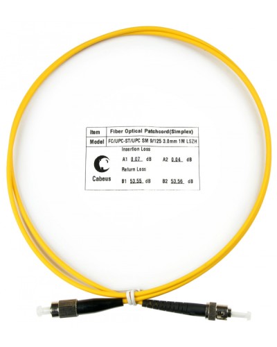 Шнур оптический simplex FC-ST 9/125 sm 1м LSZH Cabeus FOP(s)-9-FC-ST-1m в Нефтеюганске Патч-корды оптические Pintop.ru