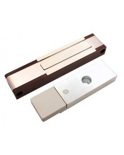 Электромагнитный замок с датчиком состояния двери ALeko ALM-150P (24В коричневый) в Нефтеюганске Электромагнитные замки Pintop.ru